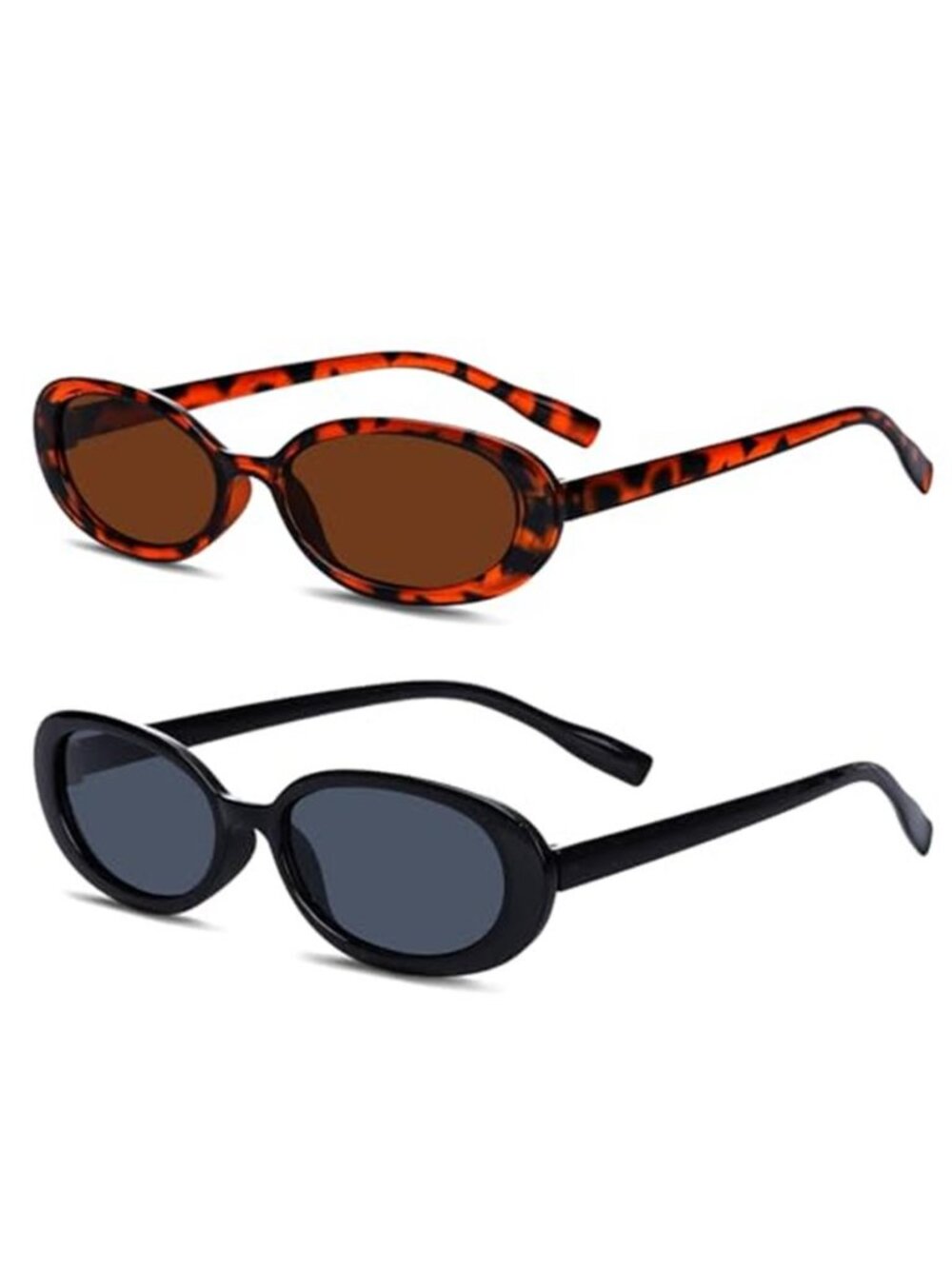 Retro Oval Sunglasses for Women 90s Fashion Sunglasses Y2k Trendy Sun Glasses